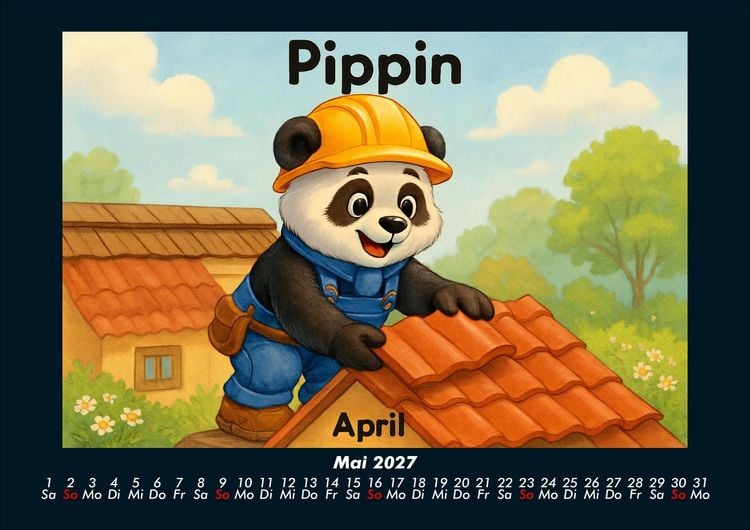Produktbild: Pippin als Dachdecker-Azubi 2027 Fotokalender DIN A4