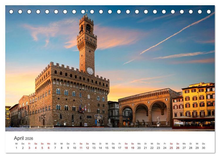 Produktbild: Florenz - Die Hauptstadt der Toskana. (Tischkalender 2026 DIN A5 quer), CALVENDO Monatskalender