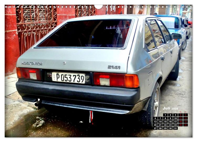 Produktbild: Moskwitsch-2141 - Ein russischer Oldtimer in Kuba (Wandkalender 2026 DIN A3 quer), CALVENDO Monatskalender