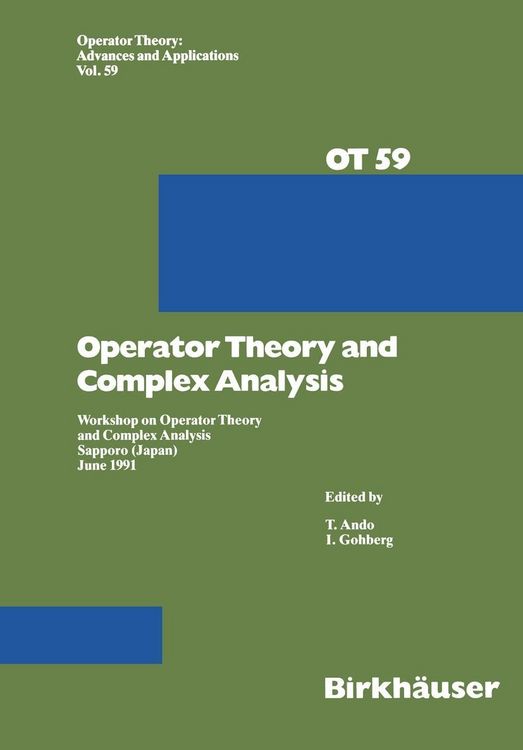 Produktbild: Operator Theory and Complex Analysis