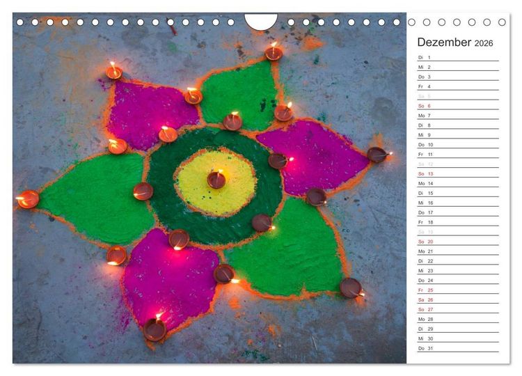 Produktbild: Farbenfrohes aus Indien (Wandkalender 2026 DIN A4 quer), CALVENDO Monatskalender