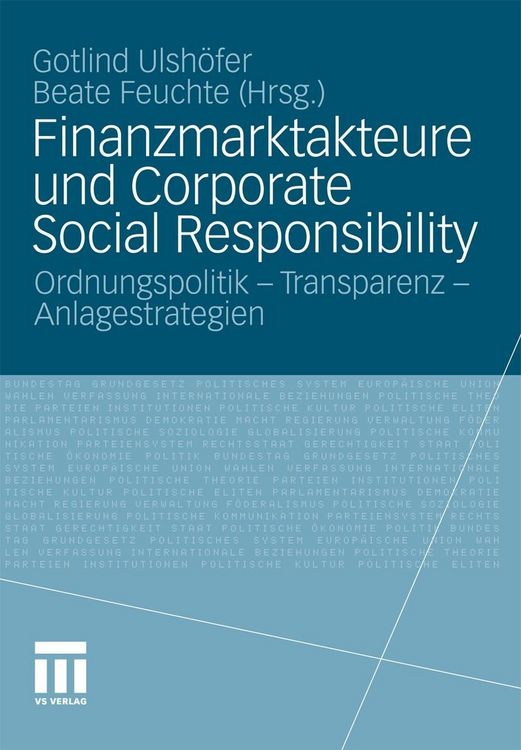 Produktbild: Finanzmarktakteure und Corporate Social Responsibility