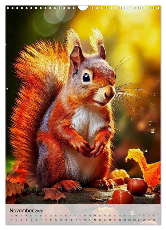 Produktbild: Kleine Wildtiere (Wandkalender 2026 DIN A3 hoch), CALVENDO Monatskalender