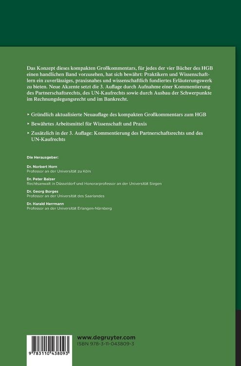 Produktbild: Heymann-Handelsgesetzbuch (ohne Seerecht) / Erstes Buch. Einleitung; &sect;&sect; 1-104a