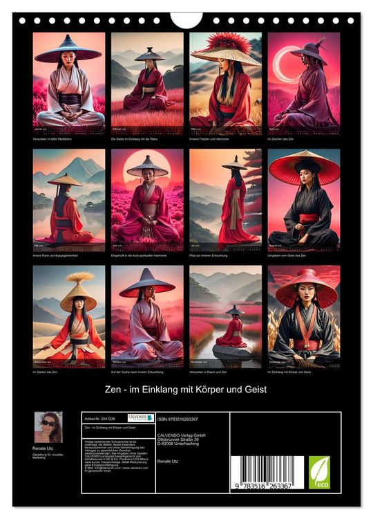 Produktbild: Zen - im Einklang mit K&ouml;rper und Geist (Wandkalender 2026 DIN A4 hoch), CALVENDO Monatskalender