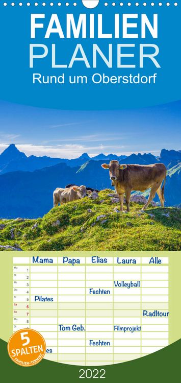 Produktbild: Familienplaner Rund um Oberstdorf (Wandkalender 2022 , 21 cm x 45 cm, hoch)