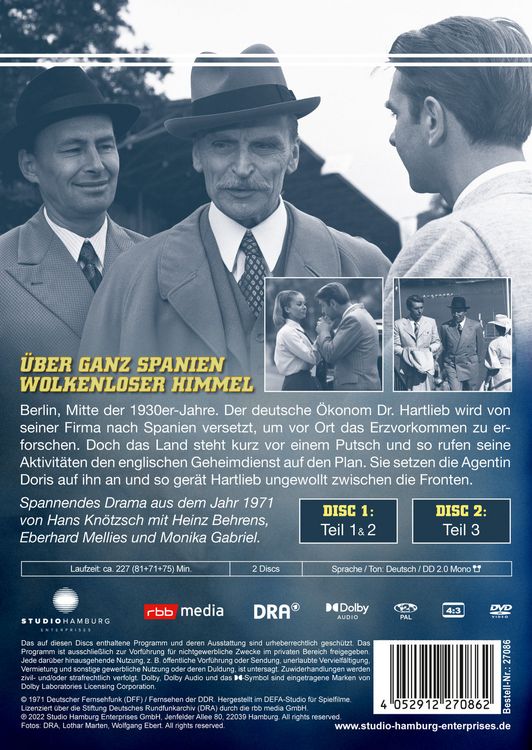 Produktbild: &Uuml;ber ganz Spanien wolkenloser Himmel (DDR TV-Archiv) [2 DVDs]