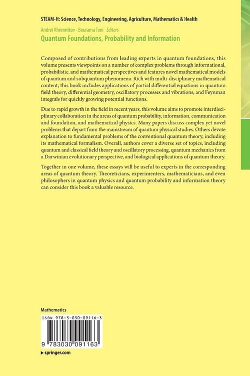 Produktbild: Quantum Foundations, Probability and Information