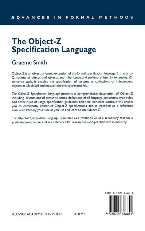 Produktbild: The Object-Z Specification Language