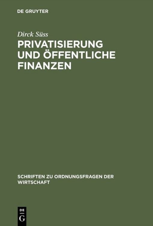 Produktbild: Privatisierung und öffentliche Finanzen