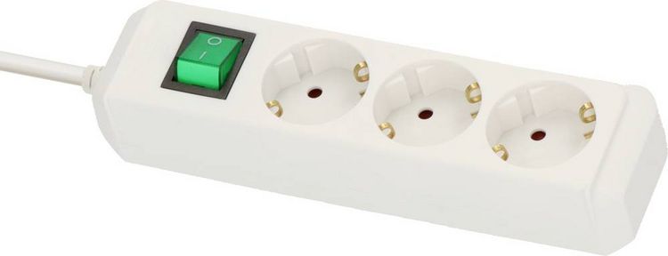 Produktbild: Brennenstuhl 1152920 Steckdosenleiste mit Schalter 3fach Wei&szlig; Schutzkontakt 1St.