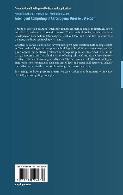 Produktbild: Intelligent Computing in Carcinogenic Disease Detection