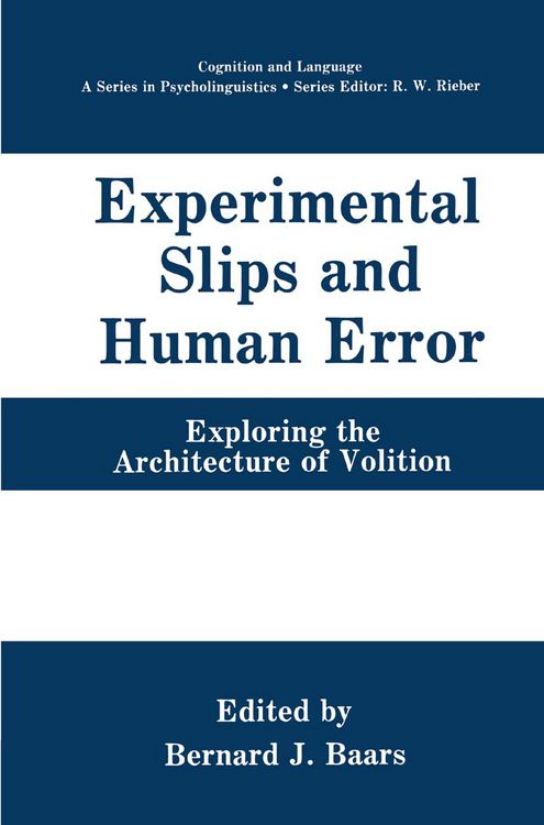 Produktbild: Experimental Slips and Human Error
