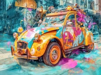 Produktbild: CALVENDO Puzzle Bunte Stadt | 1000 Teile Lege-Gr&ouml;&szlig;e 64x48cm Foto-Puzzle f&uuml;r gl&uuml;ckliche Stunden
