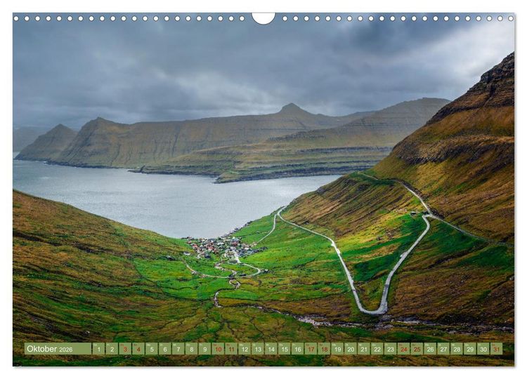 Produktbild: F&auml;r&ouml;er Inseln - Wo Schafe tanzen und die Natur im Winde fliegt (Wandkalender 2026 DIN A3 quer), CALVENDO Monatskalender