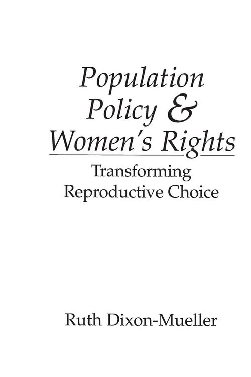 Produktbild: Population Policy and Women's Rights