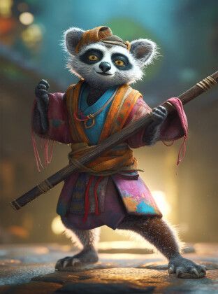 Produktbild: CALVENDO Puzzle Ein Motiv aus dem Kalender Tierische Samurai - Lemur | 2000 Teile Lege-Gr&ouml;&szlig;e 90x67cm Foto-Puzzle f&uuml;r gl&uuml;ckliche Stunden