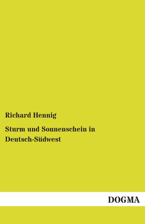 Produktbild: Sturm und Sonnenschein in Deutsch-S&uuml;dwest