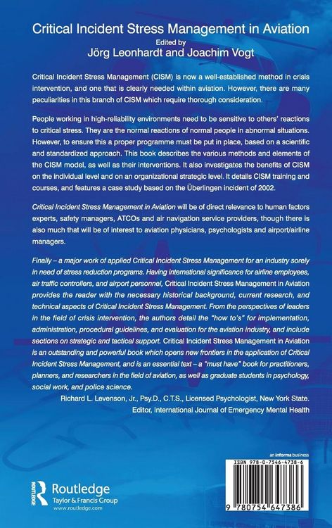 Produktbild: Critical Incident Stress Management in Aviation