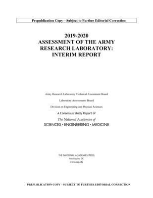 Produktbild: 2019-2020 Assessment of the Army Research Laboratory