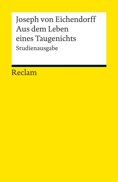 Produktbild: Aus dem Leben eines Taugenichts. Studienausgabe