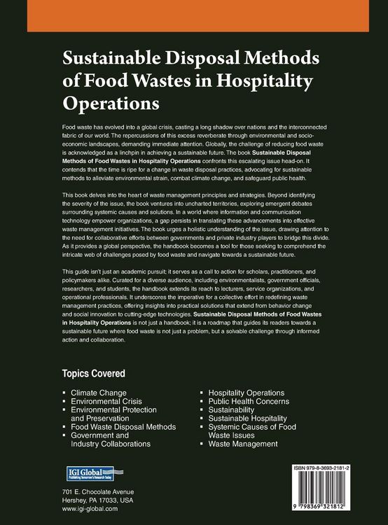 Produktbild: Sustainable Disposal Methods of Food Wastes in Hospitality Operations