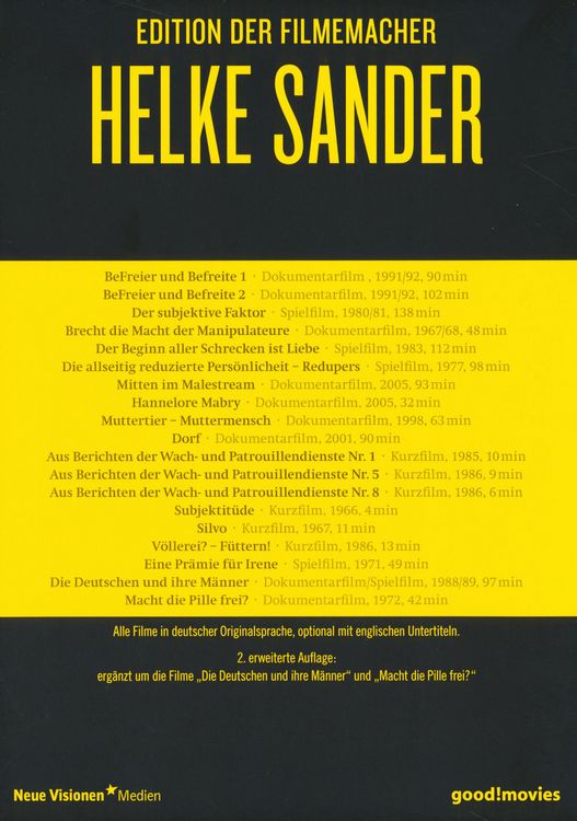 Produktbild: Helke Sander - Edition der Filmemacher [6 DVDs]