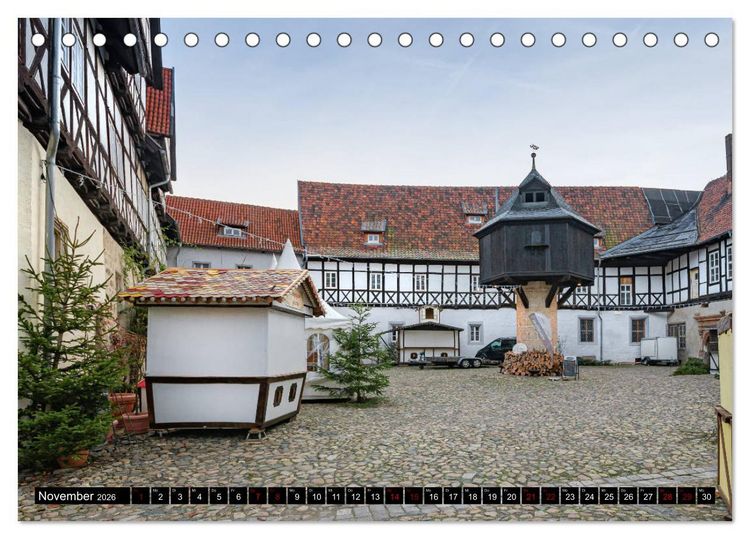 Produktbild: Fachwerkstadt Quedlinburg (Tischkalender 2026 DIN A5 quer), CALVENDO Monatskalender