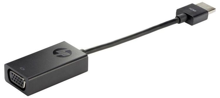 Produktbild: HP H4F02AA HDMI / VGA Adapter [1x HDMI-Stecker - 1x VGA-Buchse] Schwarz 0.045 m