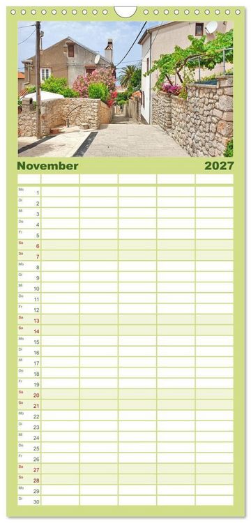 Produktbild: Familienplaner 2027 - Die Insel Cres - Raue Sch&ouml;nheit in Kroatien mit 5 Spalten (Wandkalender, 21 x 45 cm) CALVENDO