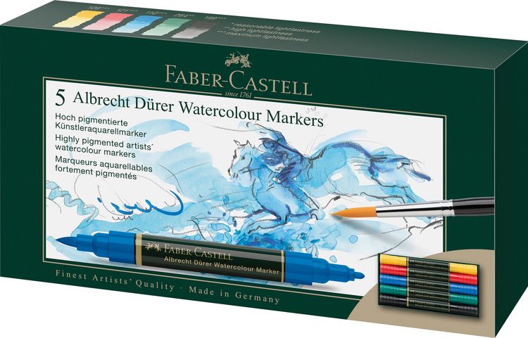 Produktbild: Faber-Castell Aquarellmarker Albrecht D&uuml;rer, 5er Set