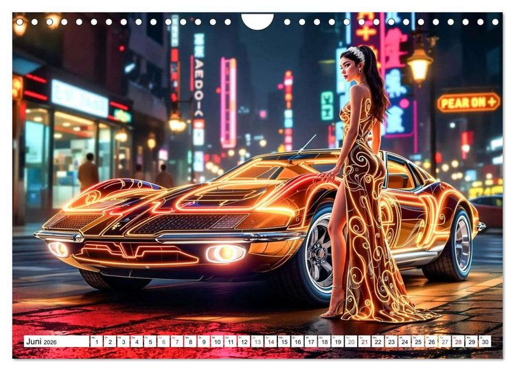 Produktbild: Cars & Girls (Wandkalender 2026 DIN A4 quer), CALVENDO Monatskalender