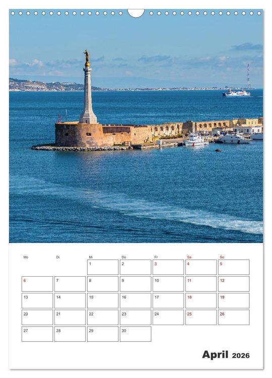 Produktbild: Messina - Reiseplaner (Wandkalender 2026 DIN A3 hoch), CALVENDO Monatskalender