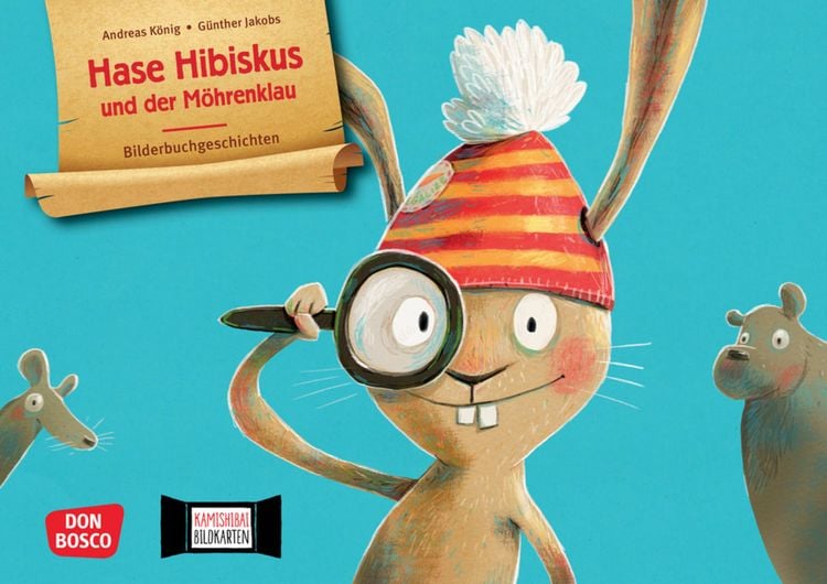 Produktbild: Hase Hibiskus und der Möhrenklau. Kamishibai Bildkartenset