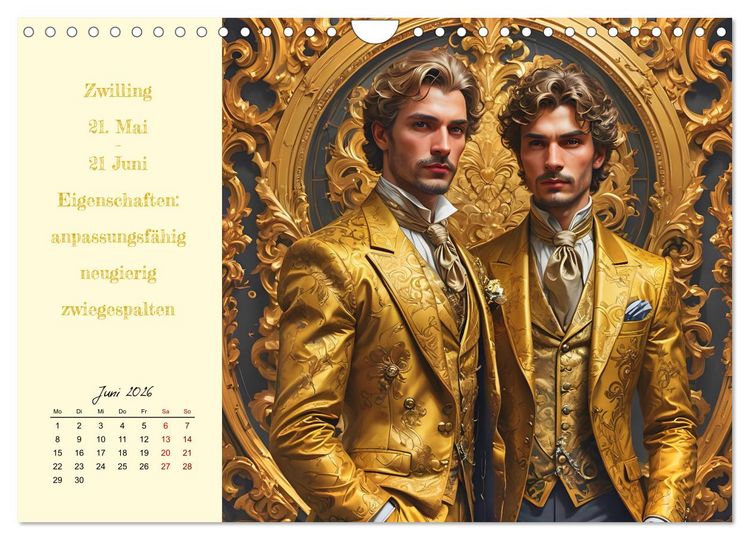 Produktbild: Stellarische M&auml;nnlichkeit (Wandkalender 2026 DIN A4 quer), CALVENDO Monatskalender