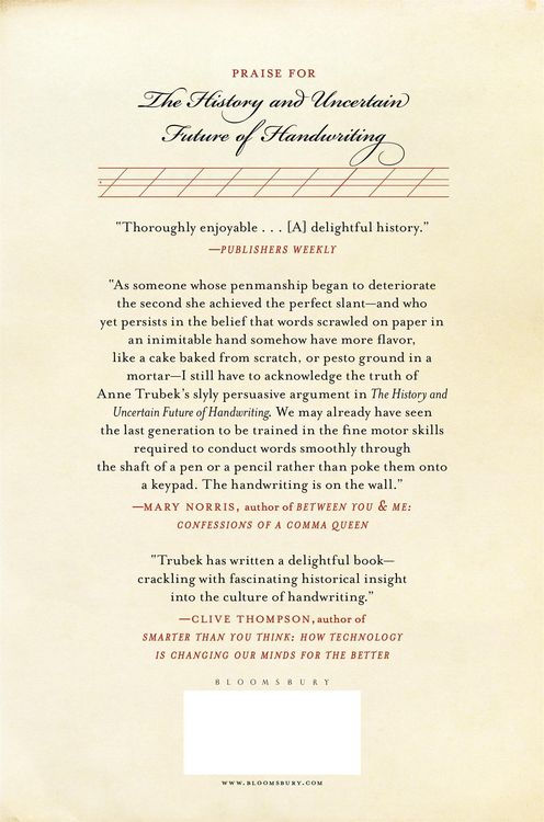 Produktbild: Trubek, A: History and Uncertain Future of Handwriting