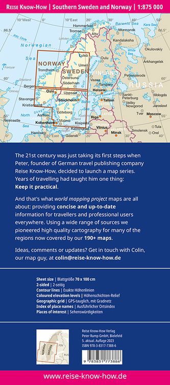 Produktbild: Reise Know-How Landkarte S&uuml;dschweden, S&uuml;dnorwegen (1:875.000)