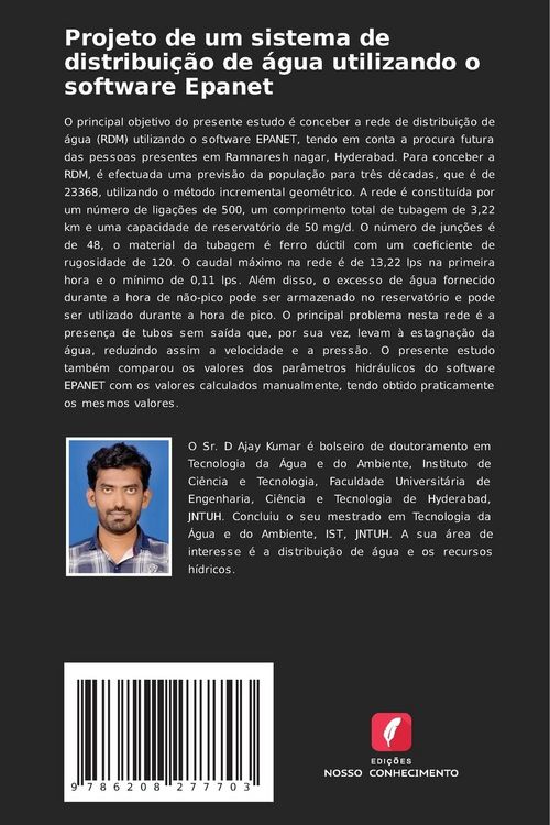 Produktbild: Projeto de um sistema de distribui&ccedil;&atilde;o de &aacute;gua utilizando o software Epanet