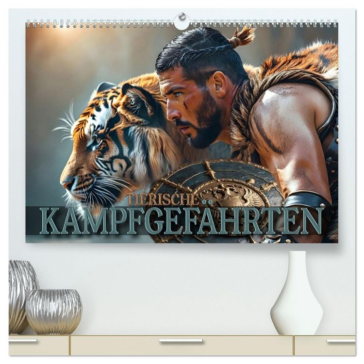 Produktbild: Tierische Kampfgef&auml;hrten (hochwertiger Premium Wandkalender 2026 DIN A2 quer), Kunstdruck in Hochglanz