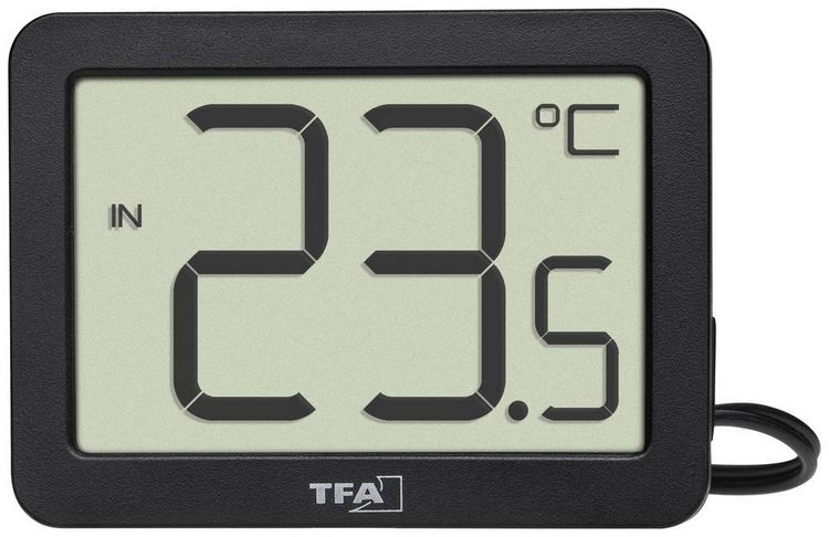 Produktbild: TFA Dostmann Thermometer Schwarz 30.1066.01