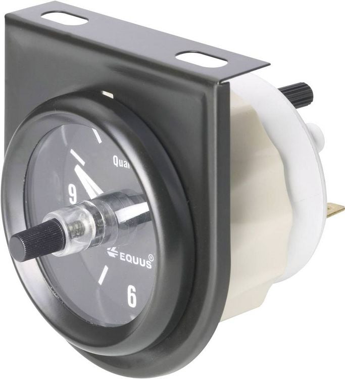 Produktbild: Equus 656789 Kfz Einbauinstrument Quarz-Uhr analog 4 LEDs Blau, Gr&uuml;n, Gelb, Rot 52mm