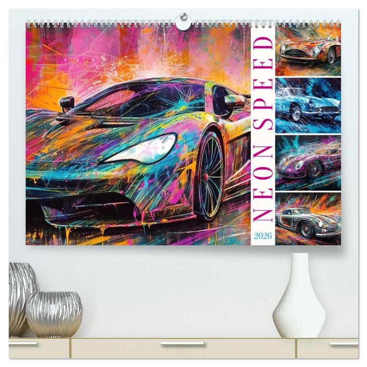 Produktbild: Neon Speed (hochwertiger Premium Wandkalender 2026 DIN A2 quer), Kunstdruck in Hochglanz