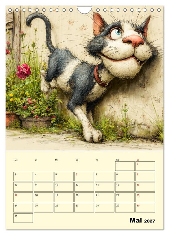 Produktbild: Schr&auml;ge Charaktere. Eigenwillige Katzen-Cartoons (Wandkalender 2027 DIN A4 hoch), CALVENDO Monatskalender