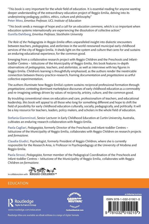 Produktbild: The Role of the Pedagogista in Reggio Emilia