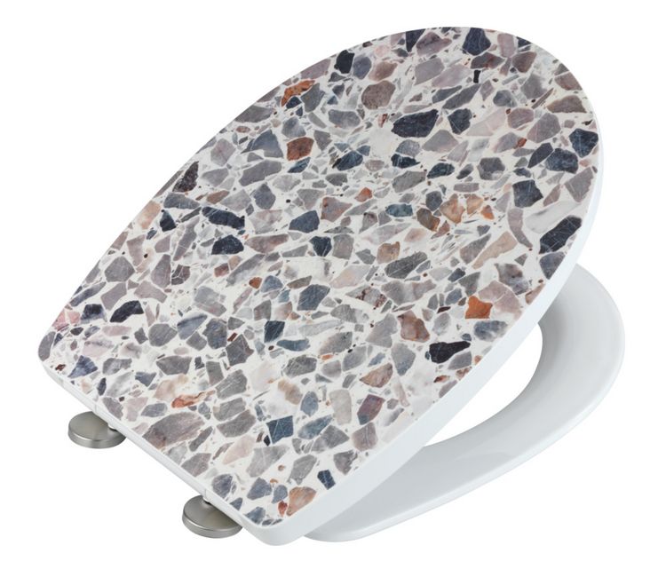 Produktbild: WC-Sitz Mod. Terrazzo High Gloss, aus bruchstabilem Thermoplast