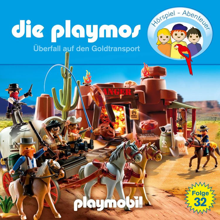 Produktbild: Die Playmos - Das Original Playmobil H&ouml;rspiel, Folge 32: &Uuml;berfall auf den Goldtransport