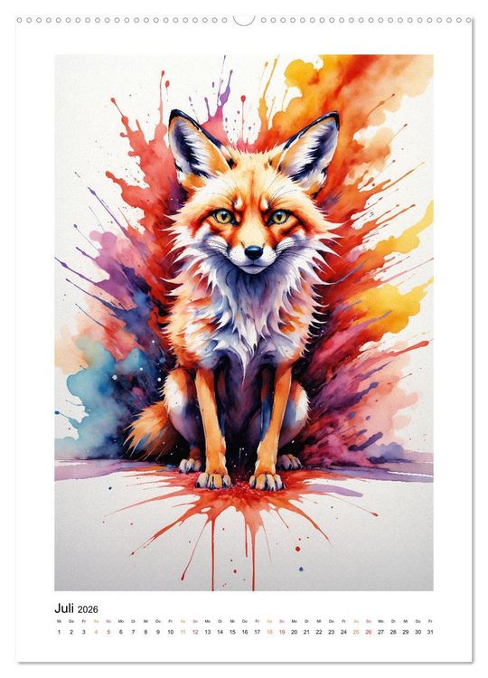 Produktbild: Fantastische Tierwelt: Farbenspiel und Eleganz (hochwertiger Premium Wandkalender 2026 DIN A2 hoch), Kunstdruck in Hochglanz