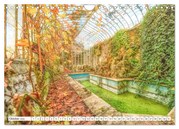 Produktbild: Lost Places - Verlassene R&auml;ume (Wandkalender 2026 DIN A4 quer), CALVENDO Monatskalender