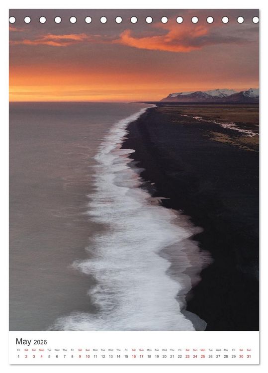 Produktbild: Magic of Iceland - nature photography (Desk Calendar 2026 DIN A5 portrait), CALVENDO 12 Month DeskCalendar