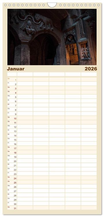 Produktbild: Familienplaner 2026 - ARMENIEN - Land der fr&uuml;hen Christen mit 5 Spalten (Wandkalender, 21 x 45 cm) CALVENDO